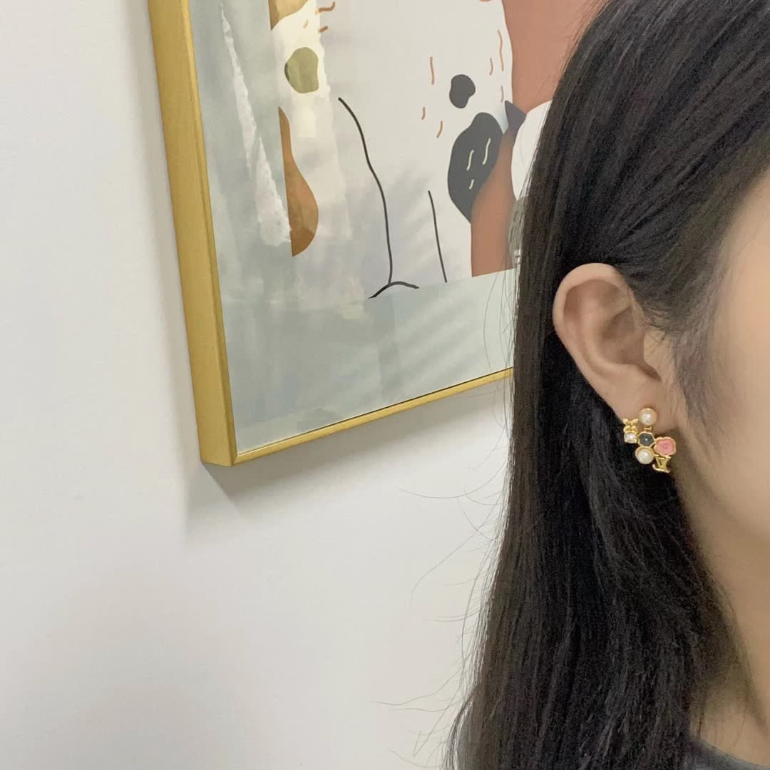 Louis Vuitton Pearl and Gemstone Earrings Louis Vuitton Pearl and Gemstone Earrings